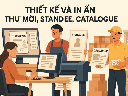 Thiết kế và in ấn thư mời, standee, catalogue