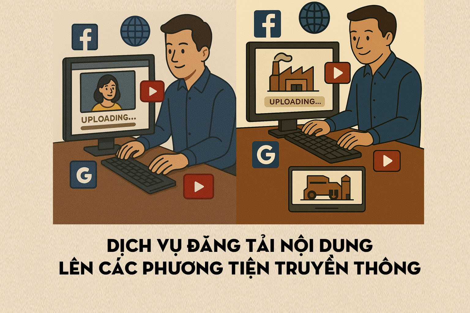 Dịch vụ Đăng tải nội dung lên hệ thống các kênh truyền thông | Gói D