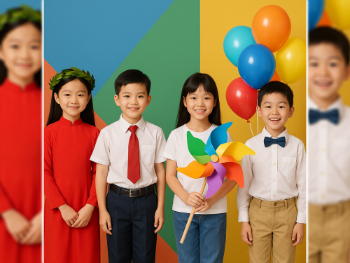 Dịch vụ Thuê phụ kiện chụp ảnh kỷ yếu Tiểu học | Gói B